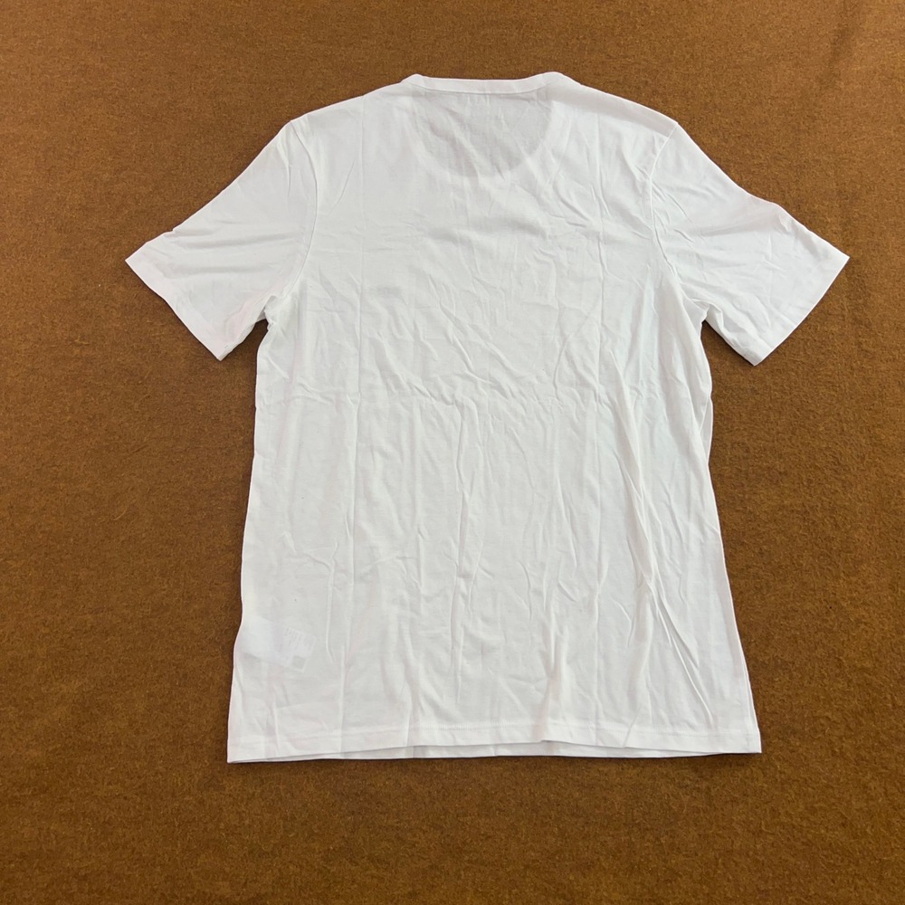 BOSS Mens Large White Embroidered Logo Short Sleeve T-Shirt New - Picture 7 of 10